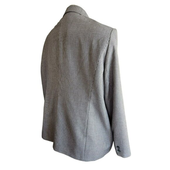 Vintage Houndstooth Womens Blazer Jacket Button Front Black White Size 30 JJ4025 - Picture 5 of 7